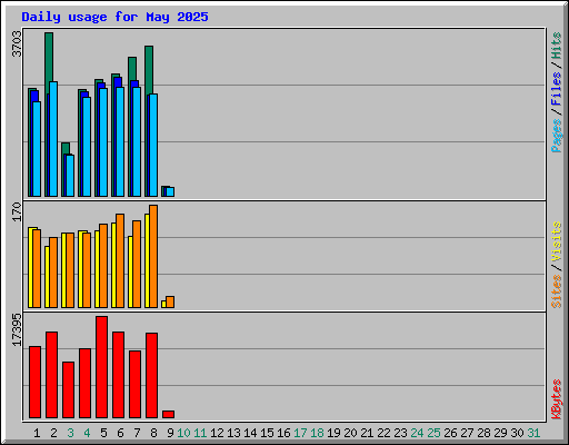 Daily usage for May 2025