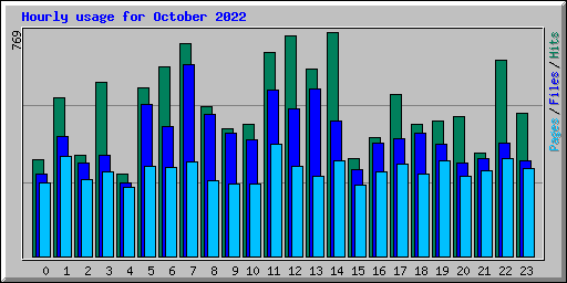 Hourly usage for October 2022