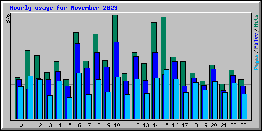 Hourly usage for November 2023