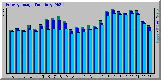 Hourly usage for July 2024