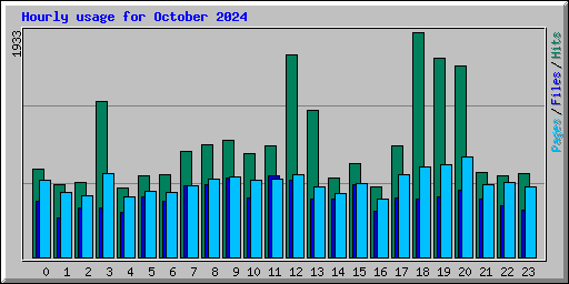 Hourly usage for October 2024