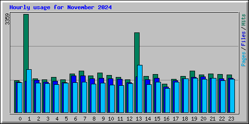 Hourly usage for November 2024