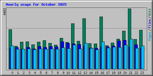 Hourly usage for October 2025